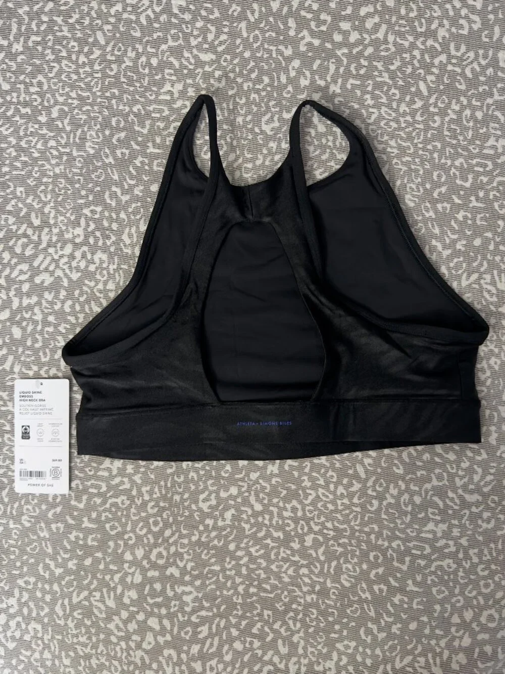 Athleta - Simone Biles Shine High Neck Bra, Size L NWT - Picture 4 of 7